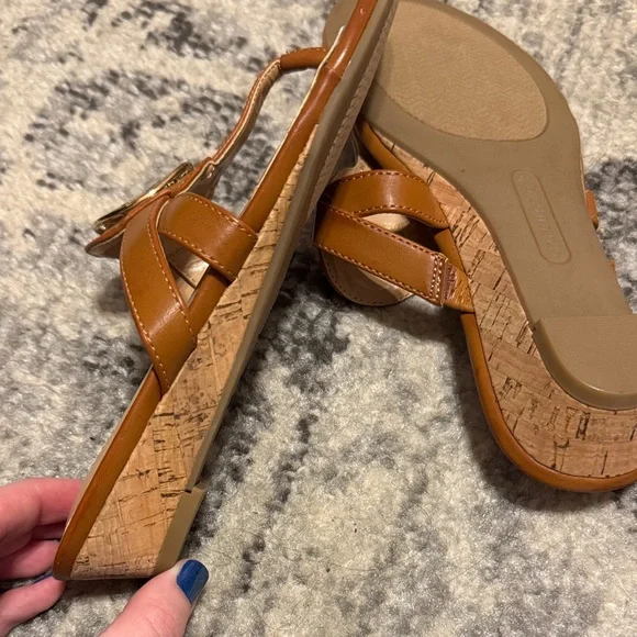 Brown Sandals with Decorative Accents - Picture 4 of 4